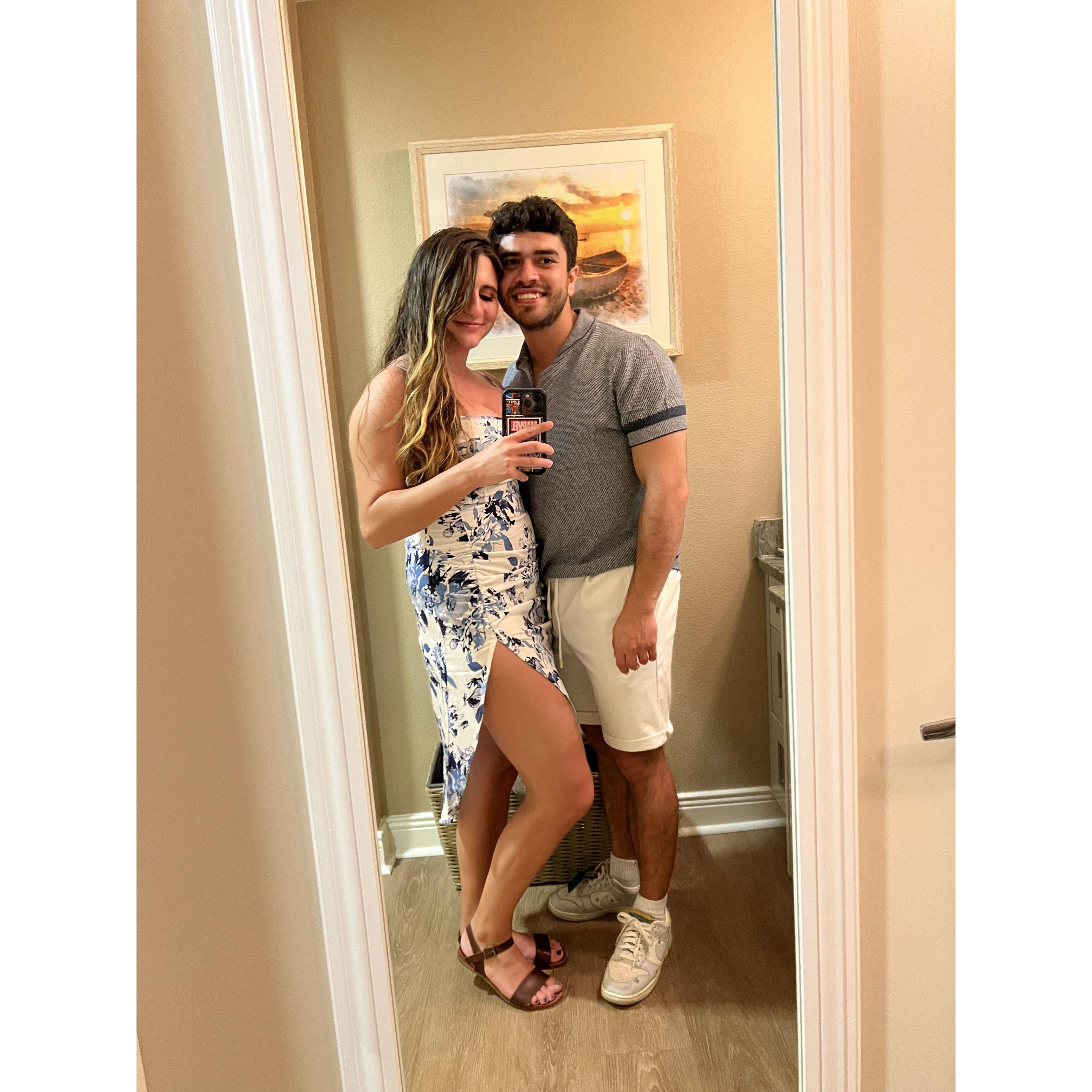Date night at the beach restaurant!