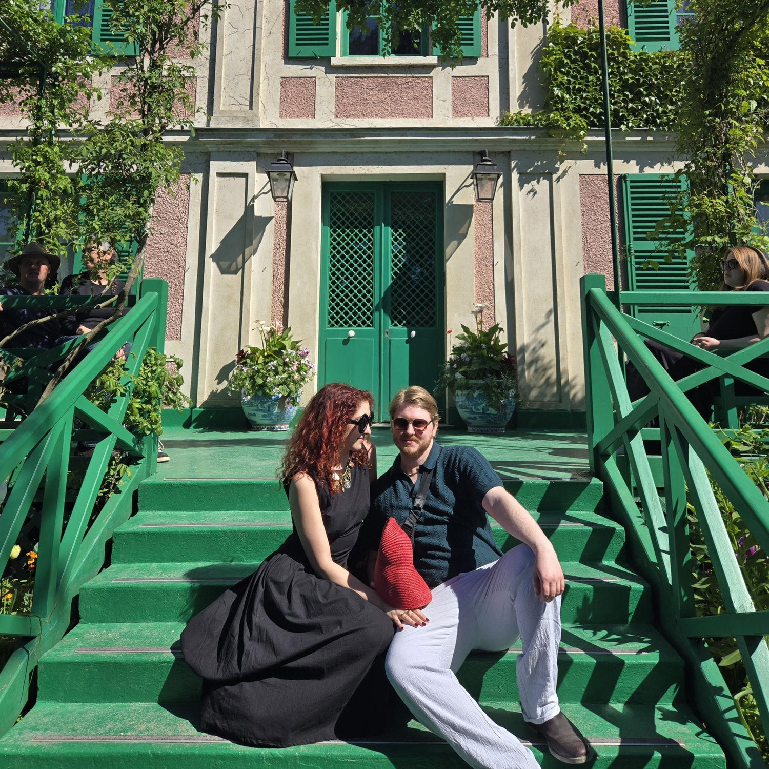 Seated on the front steps of Monet's house (2025)