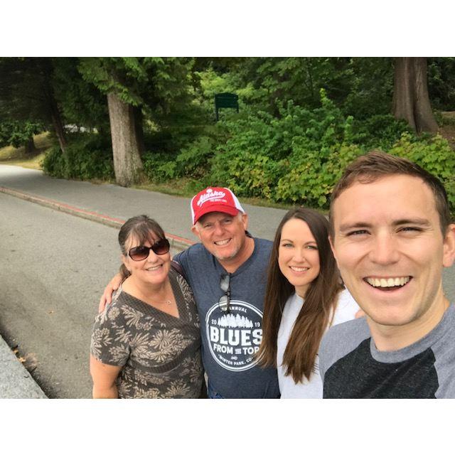 A family pic when Matt's parents visited us on the way back from an Alaska cruise!