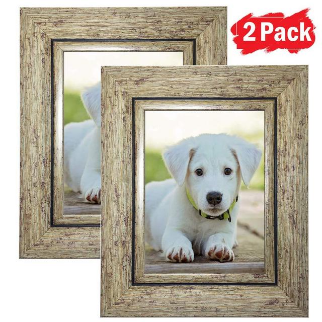 DY Frame 4x6 Picture Frame Bronze Brown Rustic Home or Office Decor | Vertical or Horizontal Tabletop Stand or Wall Mounting | Baby, Pet, or Family Photos, Diploma