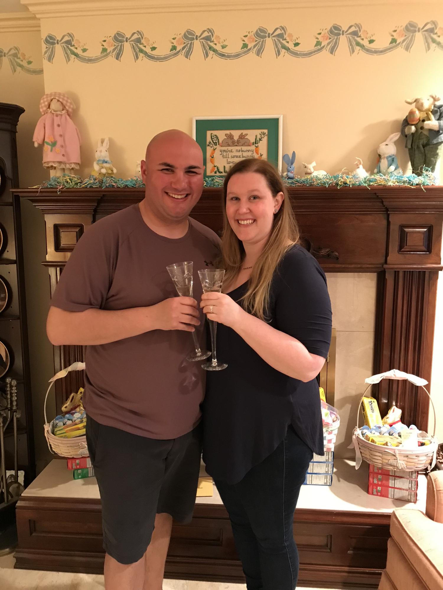Moments after we got engaged!