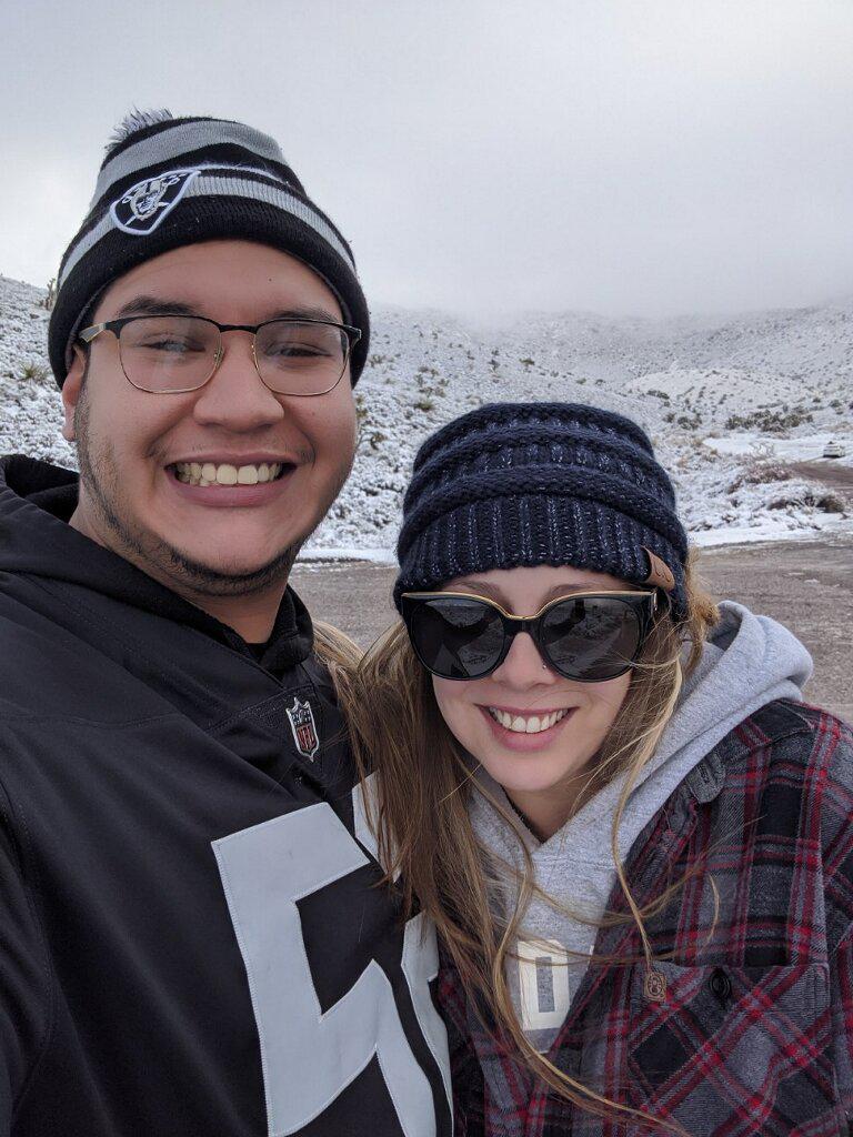 My first snow and Thanksgiving in Las Vegas!
