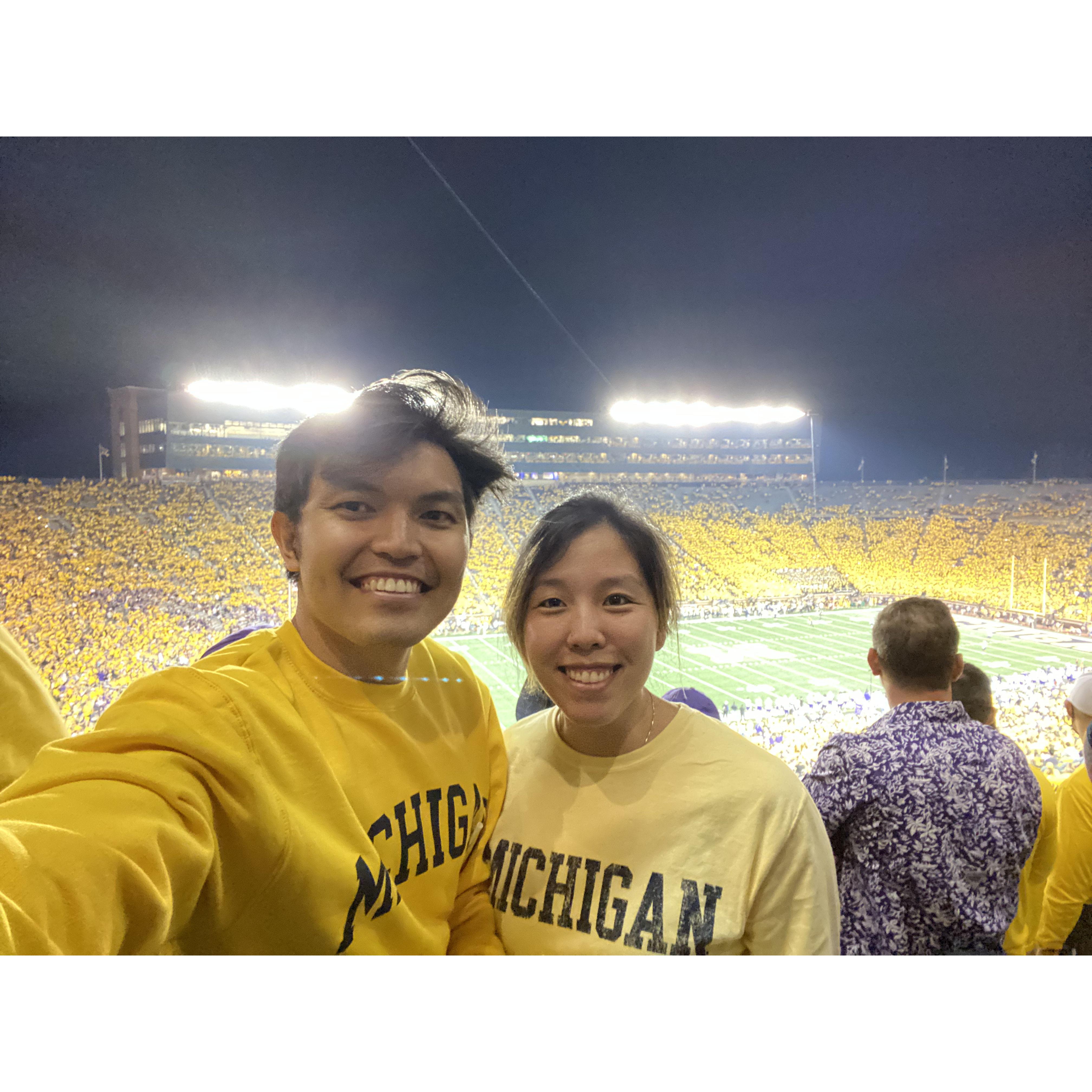 Steph's first Michigan game!