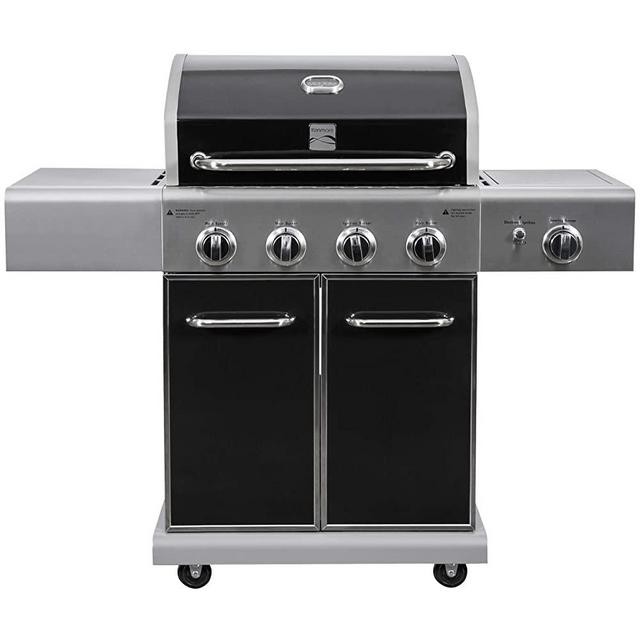 Kenmore PG-A40409S0LB 4 Burner Cabinet Style Propane Gas BBQ Grill with Searing Side Burner, 52000 Total BTU, Black