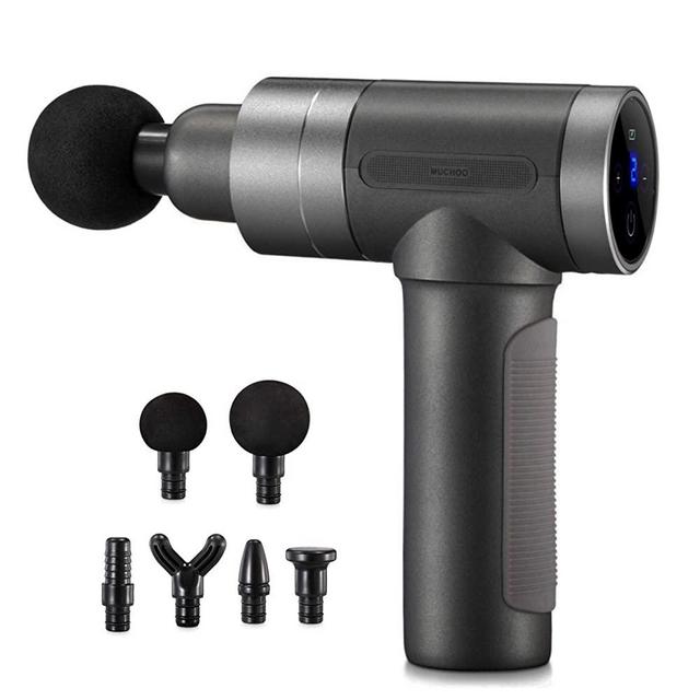 Muscle Massage Gun Handheld Percussion Massagers Back Leg Body Massage Deep Tissue Massager Gray