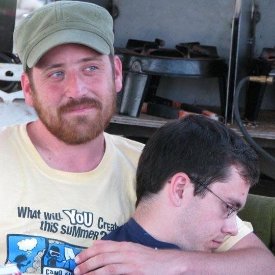 Andy had had too much sun at Camp Tipsy. Xander loves trying to cheer him up when he is grumpy.