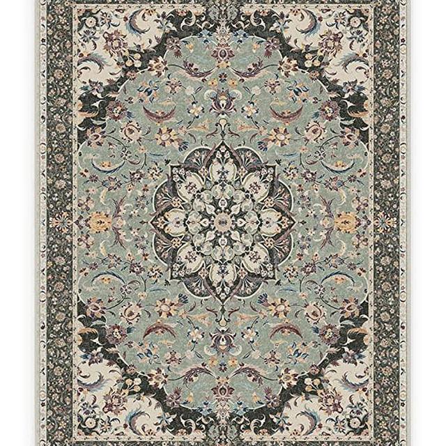 RUGGABLE Machine Washable Area Rug - Persian Collection - Traditional - 2-Piece Patented Rug System - Sima Sage 5'x7'