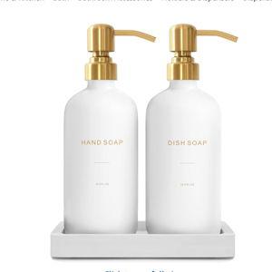 Gold Soap Dispenser Set