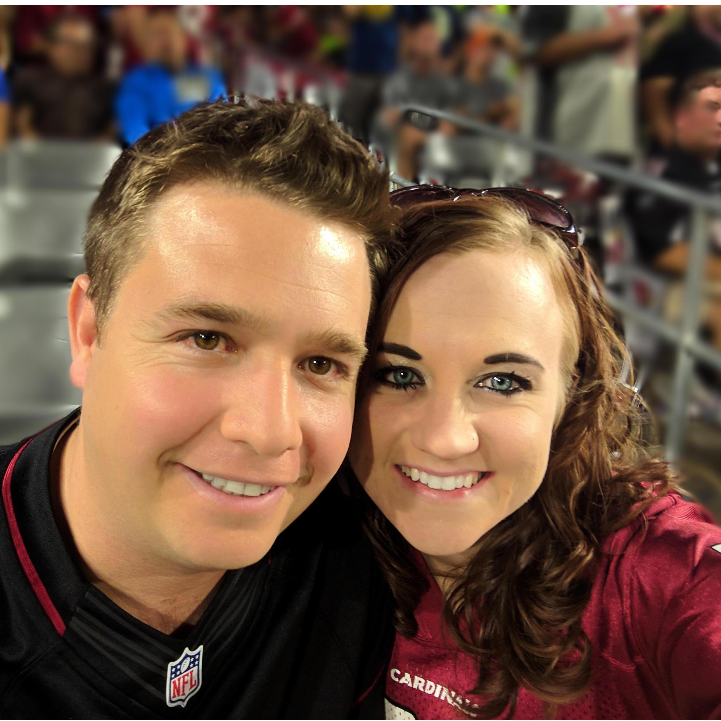 He surprised me with awesome seats to the Cardinals vs Seahawks game for my birthday! Even though we lost terribly, it was still a blast!
