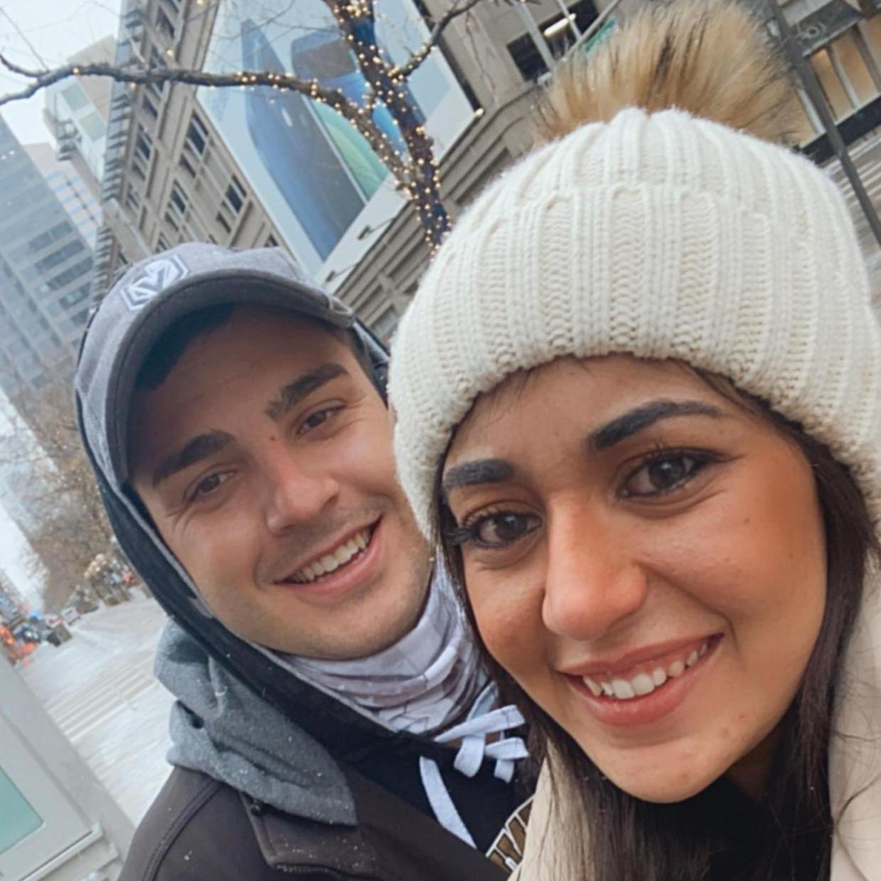 Fun fact: The couple decided to take an impromptu trip to Denver. Little did they know it was the coldest weekend of the year!