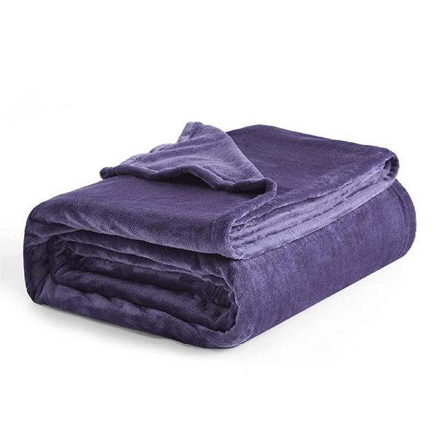 BEDSURE Fleece Blanket Queen Blanket Purple - Bed Blanket Soft Lightweight Plush Fuzzy Cozy Luxury Microfiber, 90x90 inches