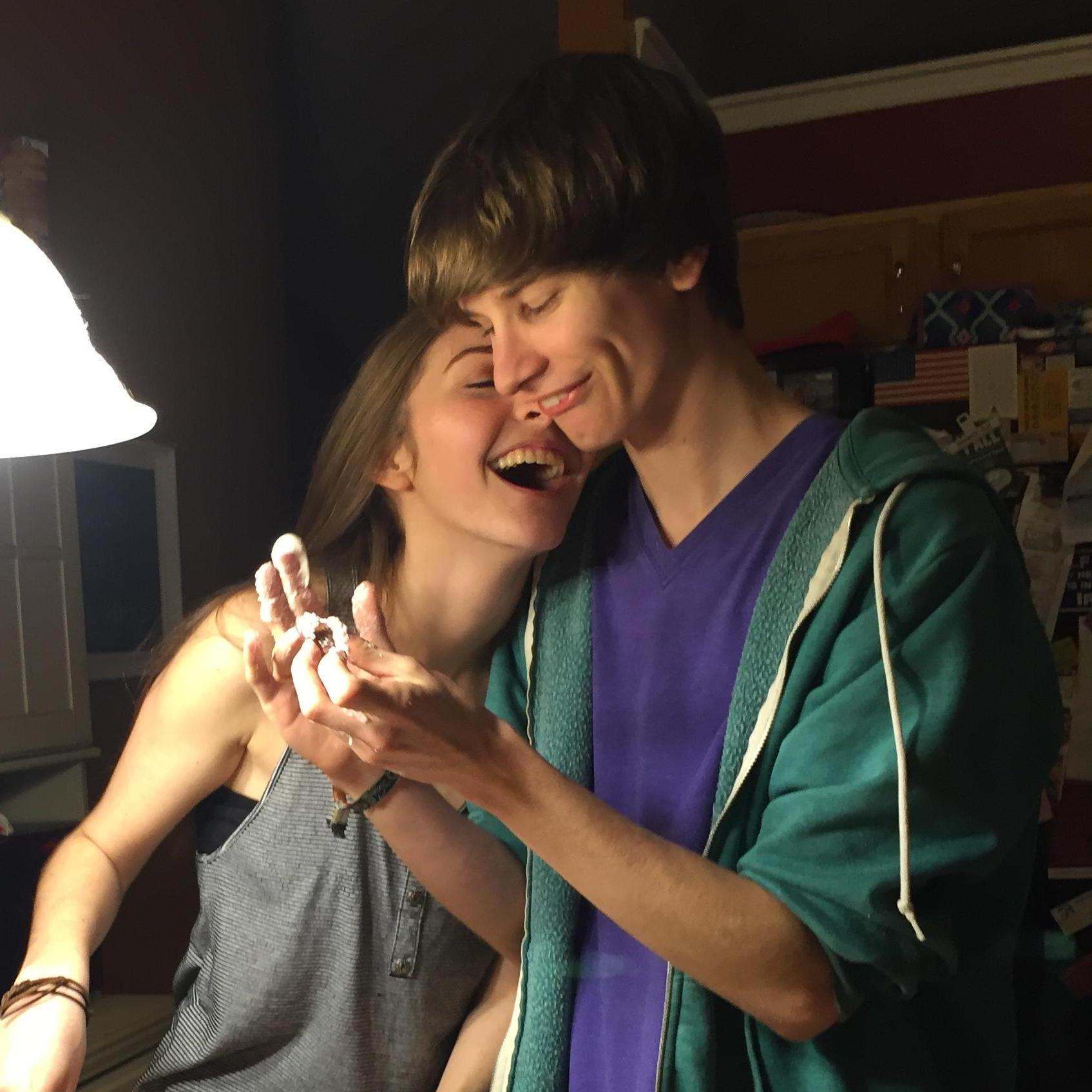 Making Christmas cookies