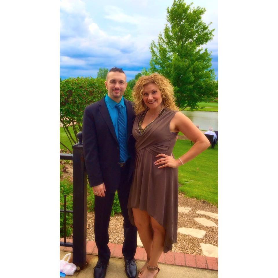 At Chris's cousin's wedding...a couple of weeks before he proposed!