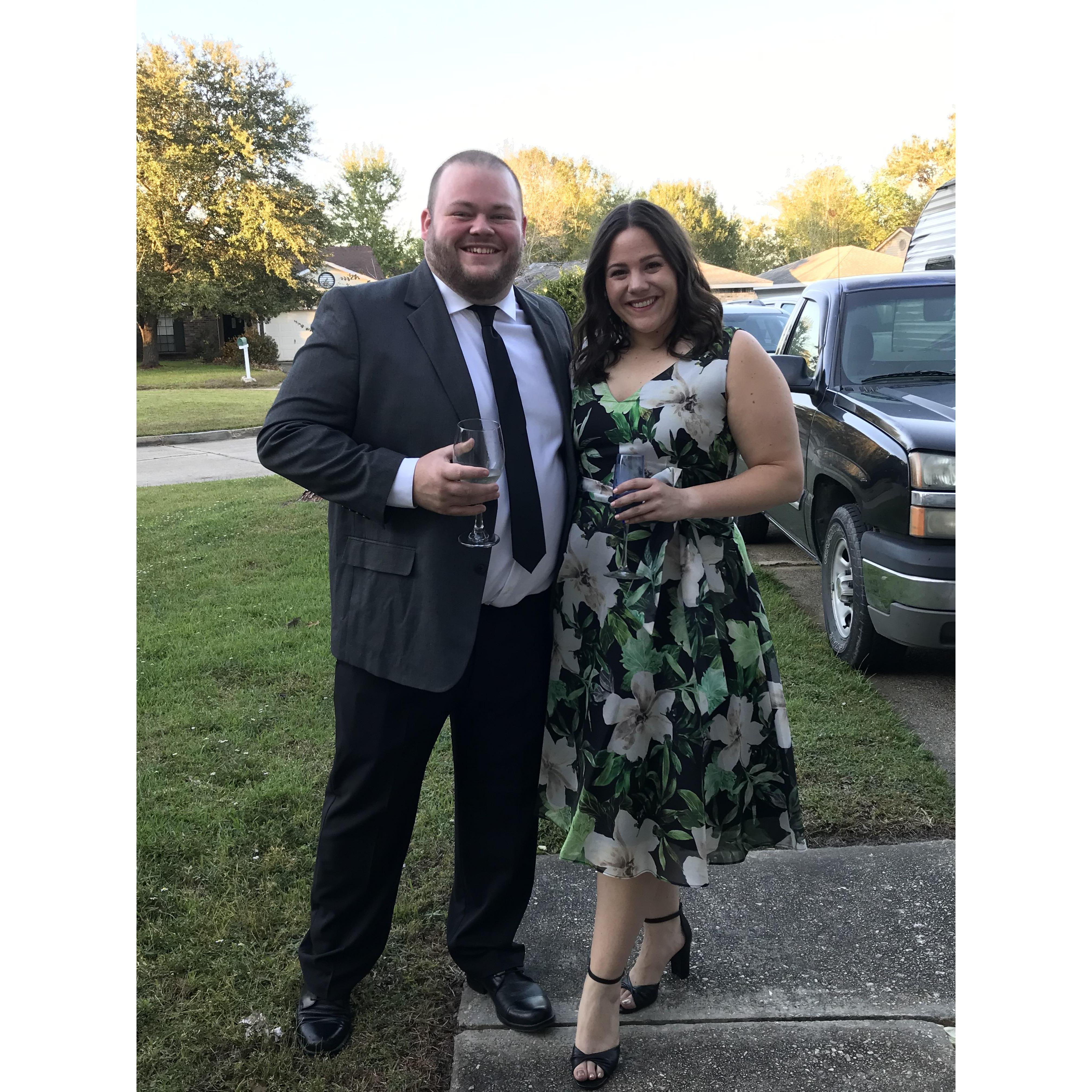 Getting ready to celebrate the wedding of Amanda's cousin Courtney!