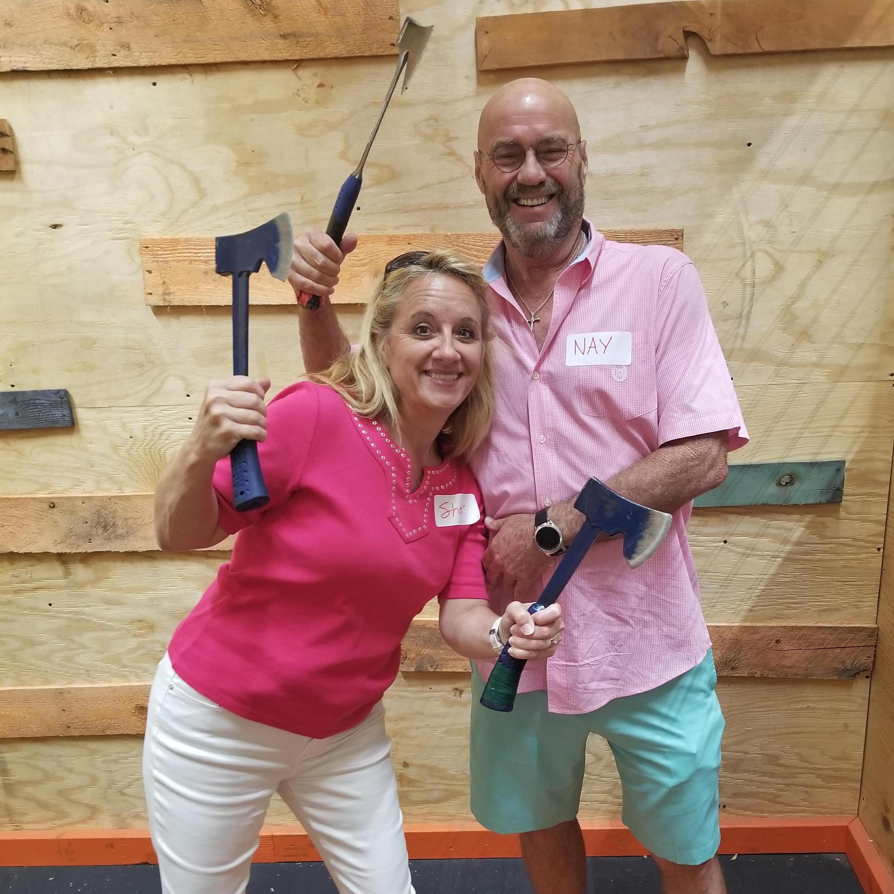 Sister and Brother-In Law took us AXE Throwing....that was an experience...LoL