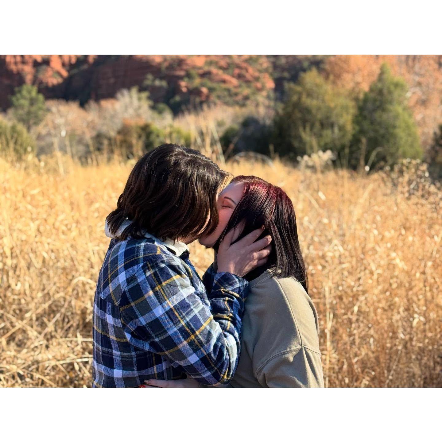 The moment we shared after proposing and saying yes.