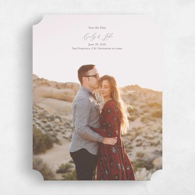 Purple Ticket Wedding Save the Date - Beale Photo