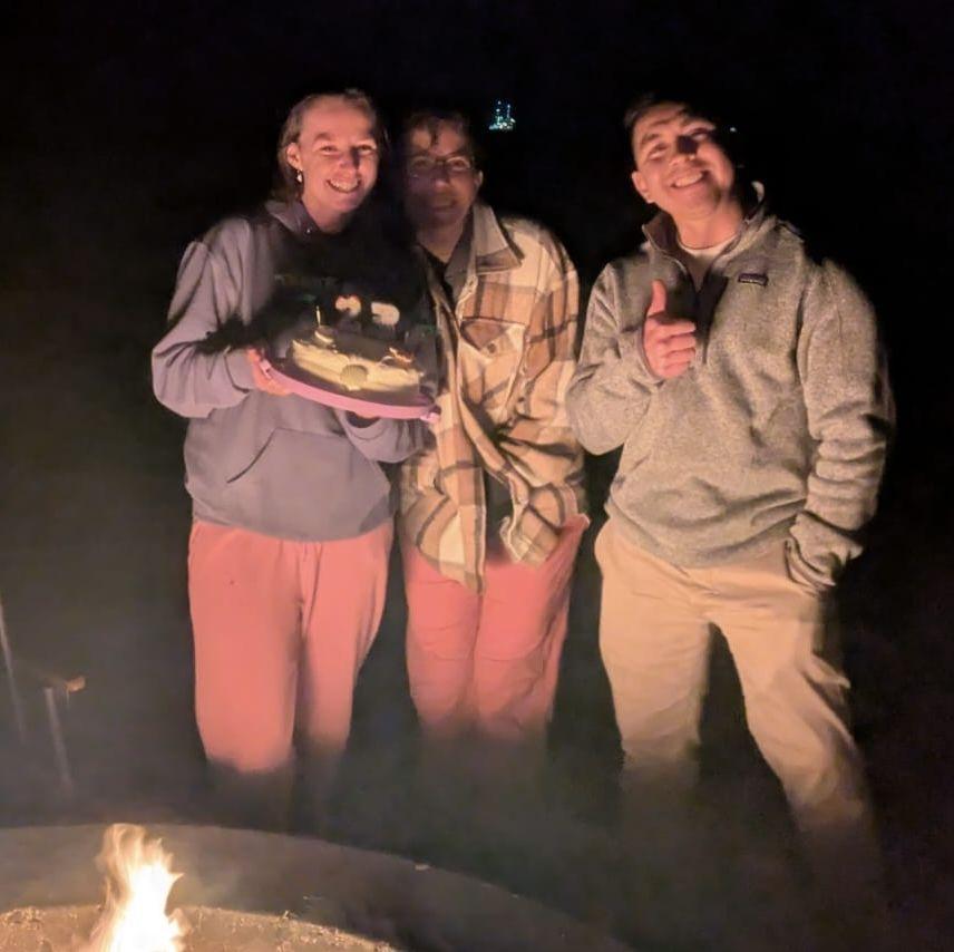 A photo taken moments after David and Janae met