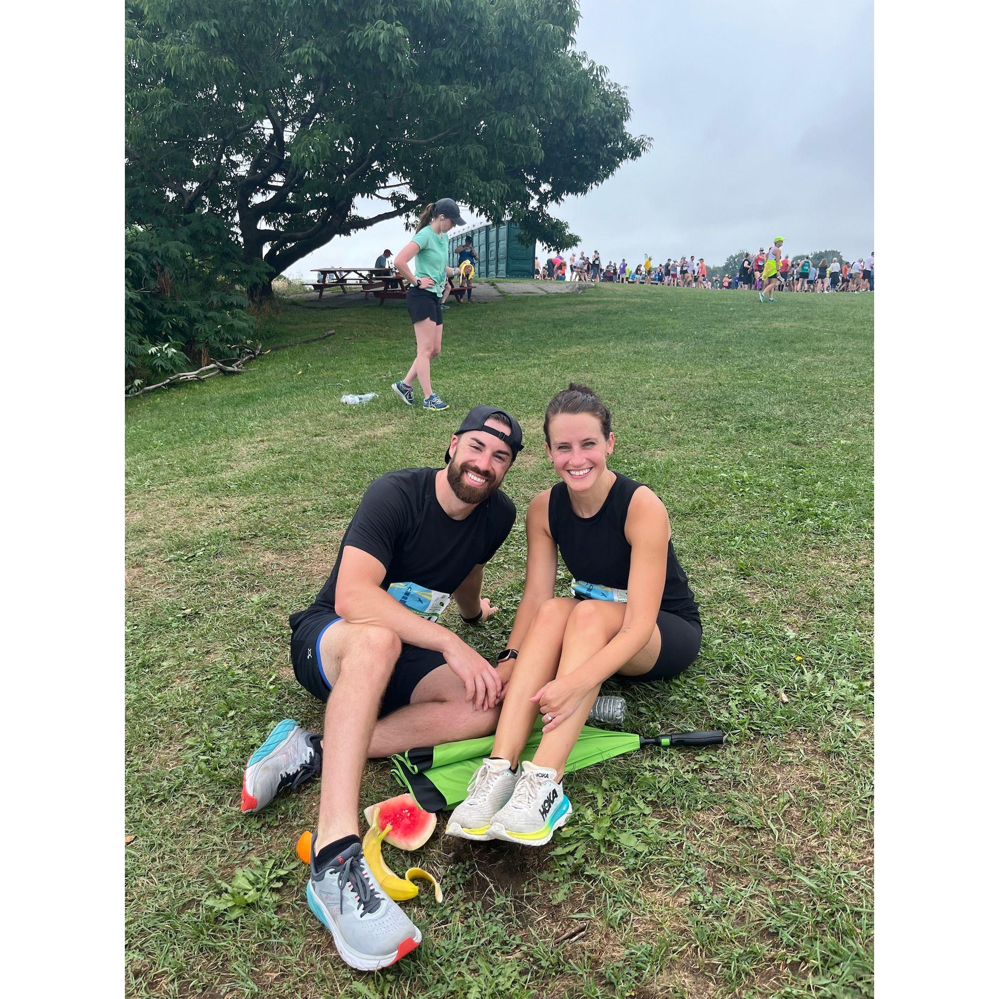 Ryan and Audra met at Orangethory Fitness and always try to stay active (typically followed by a beer).