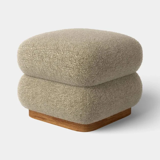 Upholstered Storage Ottoman Lifting Storage Warm Oatmeal - Threshold™