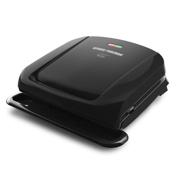 4-Serving Removable Plate & Panini Grill - Black
