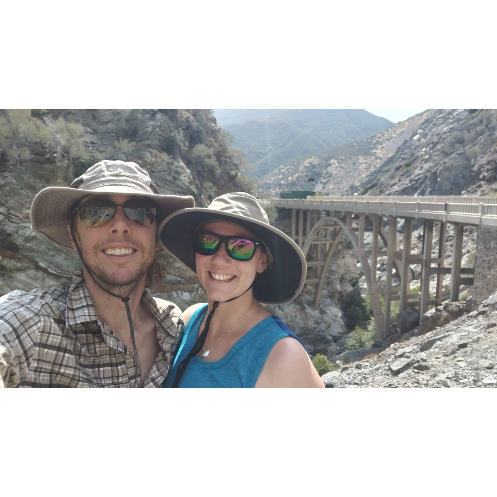 Safari hats and the bridge to nowhere.