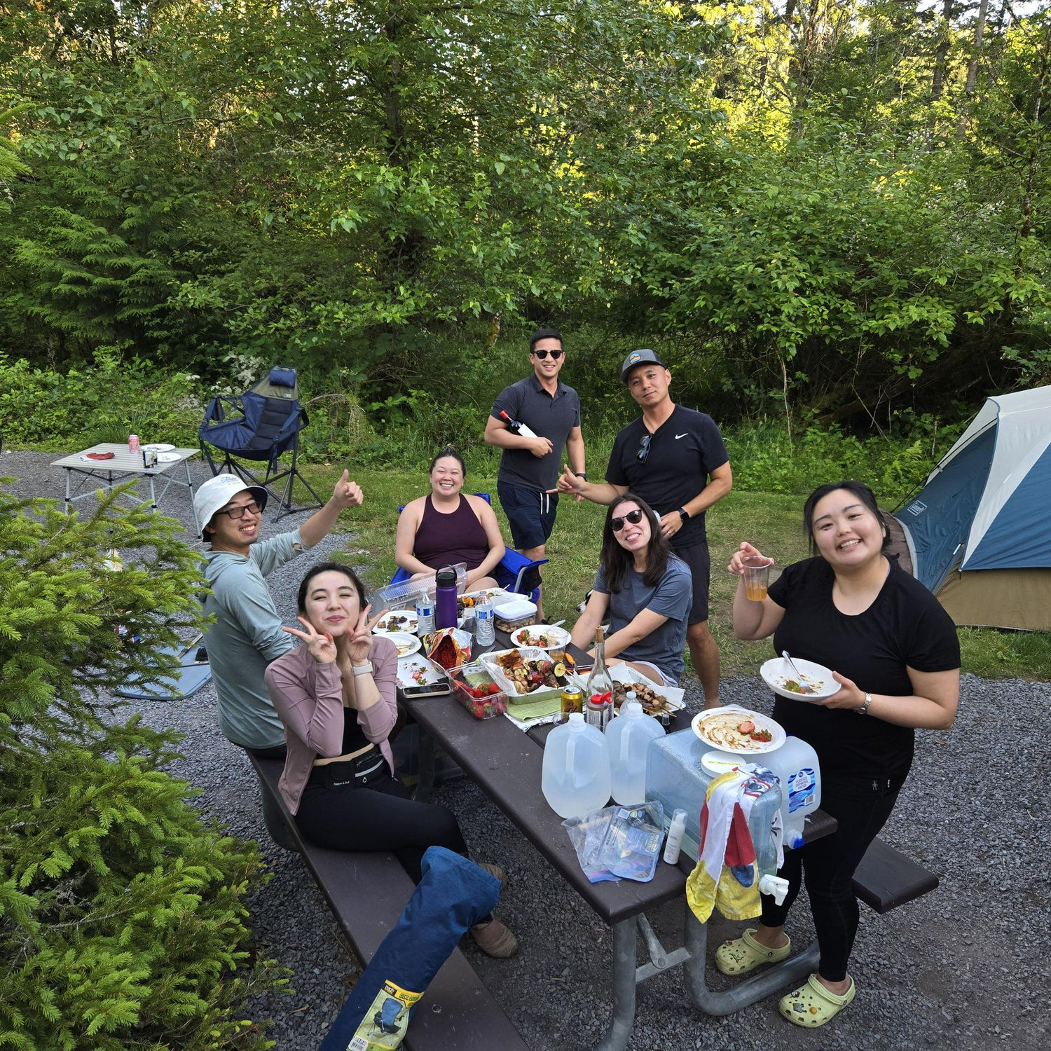 Camping with friends