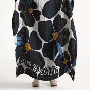 McKenzie Parrott Floral Threads Cotton Jacquard Throw Blanket