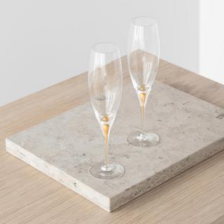 Intermezzo Gold Champagne Glass, Set of 2