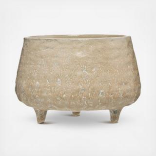 Stoneware Reactive Glaze Footed Planter