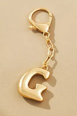 Bubble Letter Monogram Bag Charm