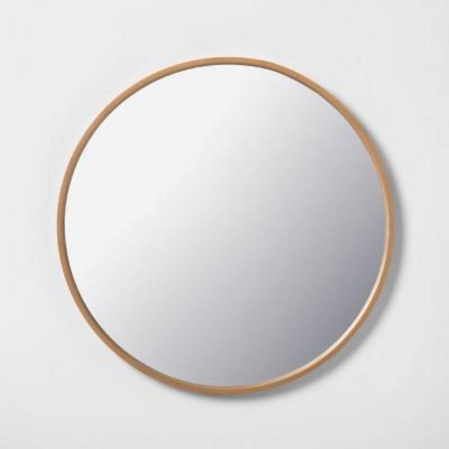 30" Round Large Mirror - Wood Gold - Hearth & Hand™ with Magnolia