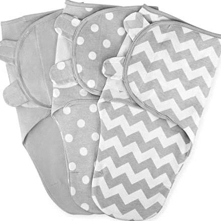 Swaddle Blankets-Adjustable 3 Pack Infant Sleep Sack Wrap