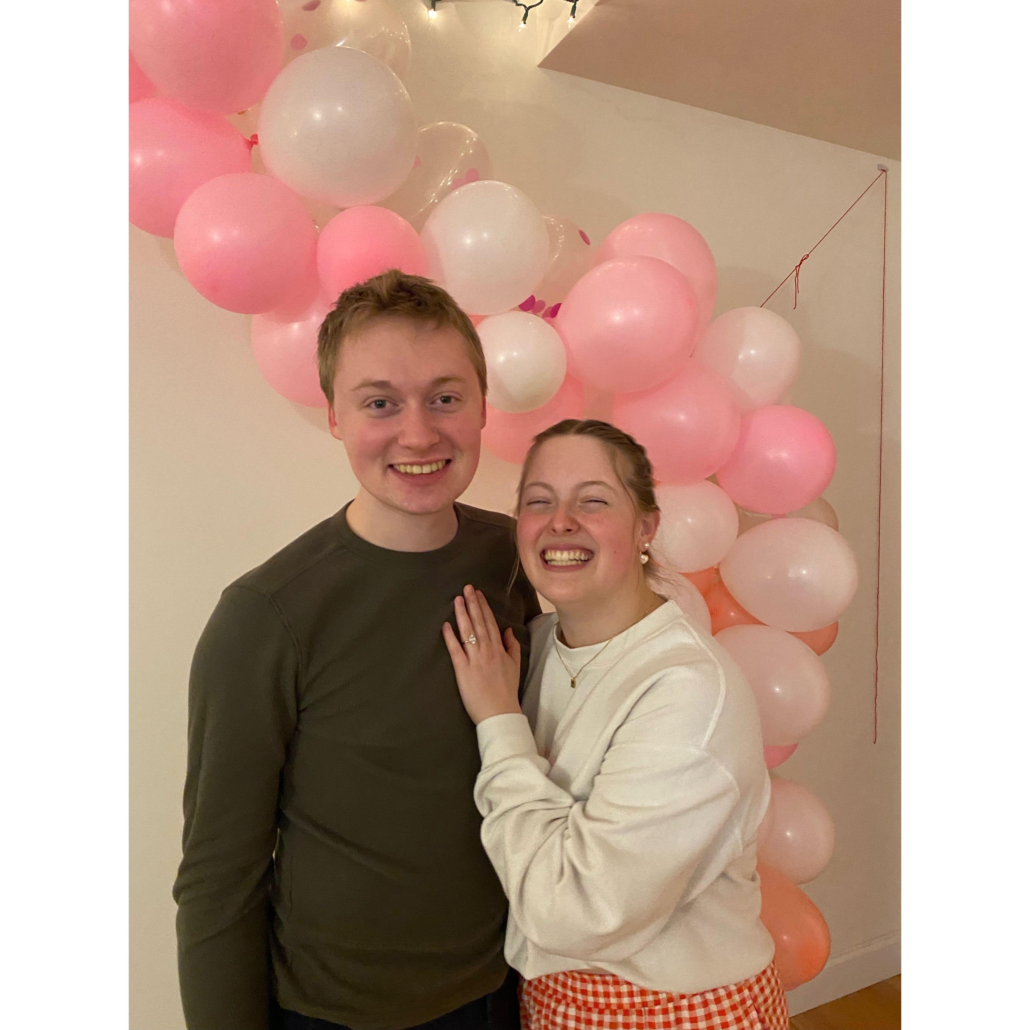 celebrating Valentine's day and Olivia's bachelorette party