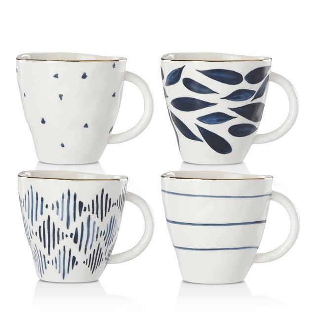 Lenox Blue Bay Dessert Mugs, Set of 4