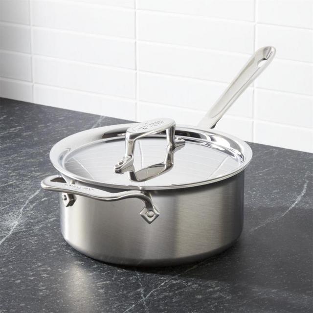 All-Clad ® d5 ® 3 qt Brushed Stainless Steel Saucepan with Lid