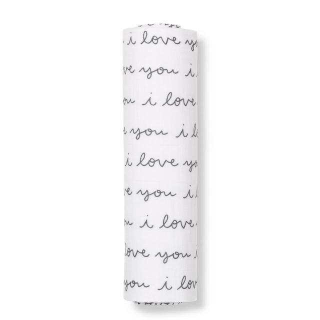 Muslin Swaddle Blanket I love You - Cloud Island™ White