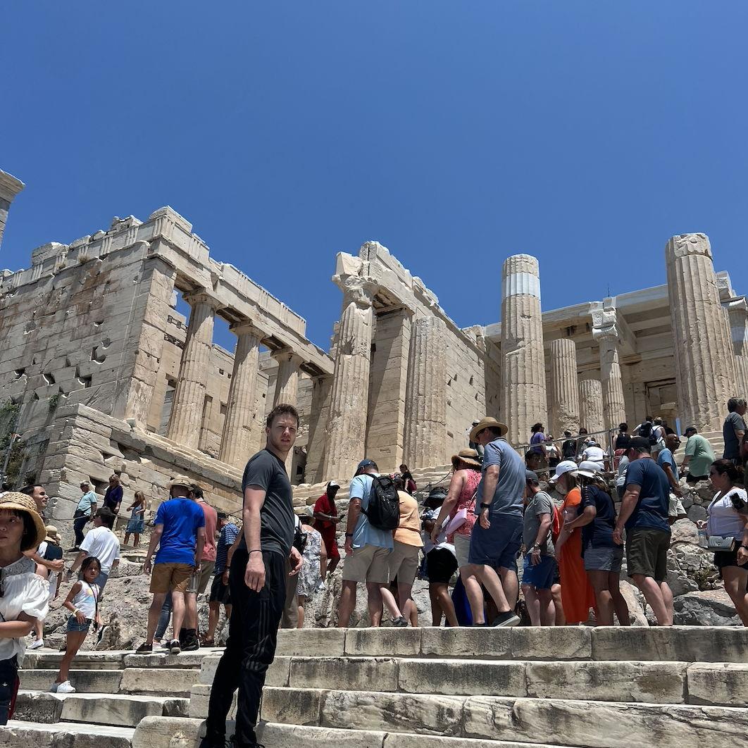 Climbing the Parthenon