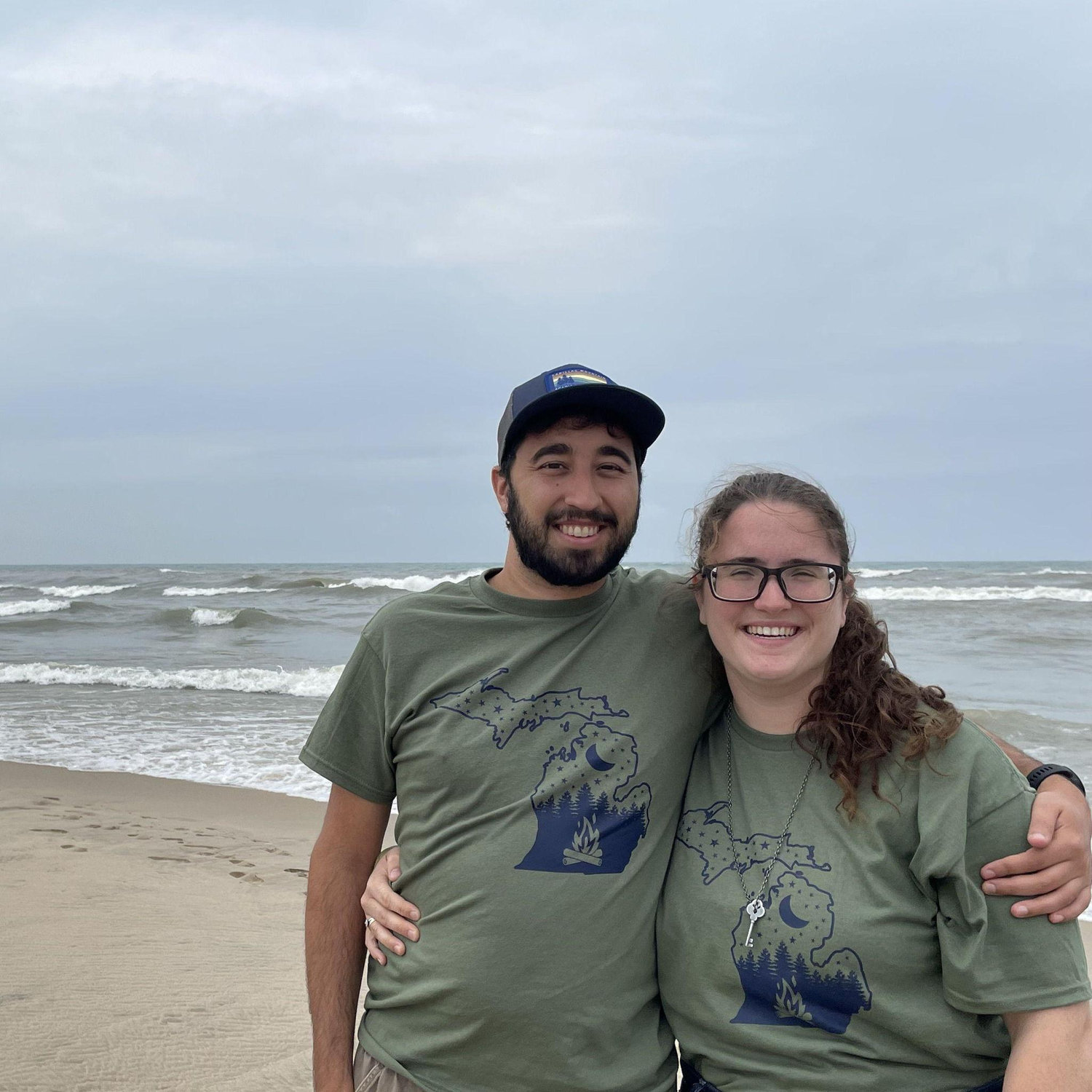 The first summer we were together, Sara brought Sam home to Michigan. Sara's parents instantly loved Sam. We did a special trip to Holland, Michigan and rented a cabin not too far from Lake Michigan.