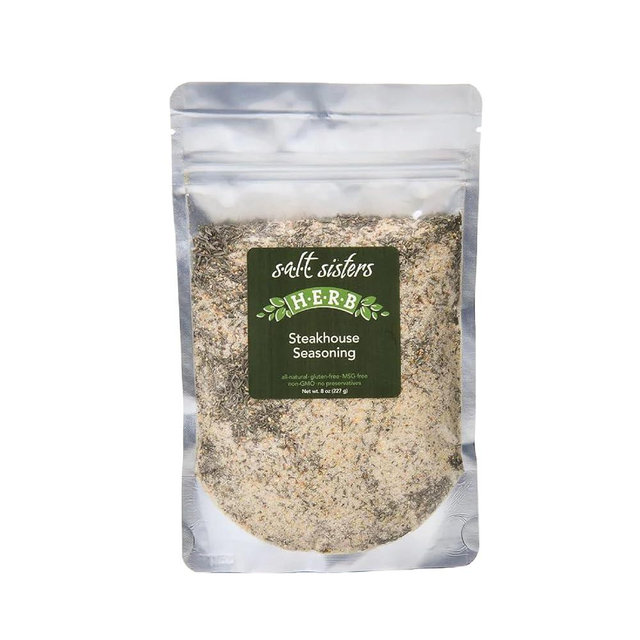 s.a.l.t. sisters Steakhouse Seasoning | All-Natural, Gluten Free, MSG Free, Non-GMO | Dried Citrus, Herbs & Salt Seasoning | Versatile Use for Meat, Fish, Vegetables, and More | 8oz