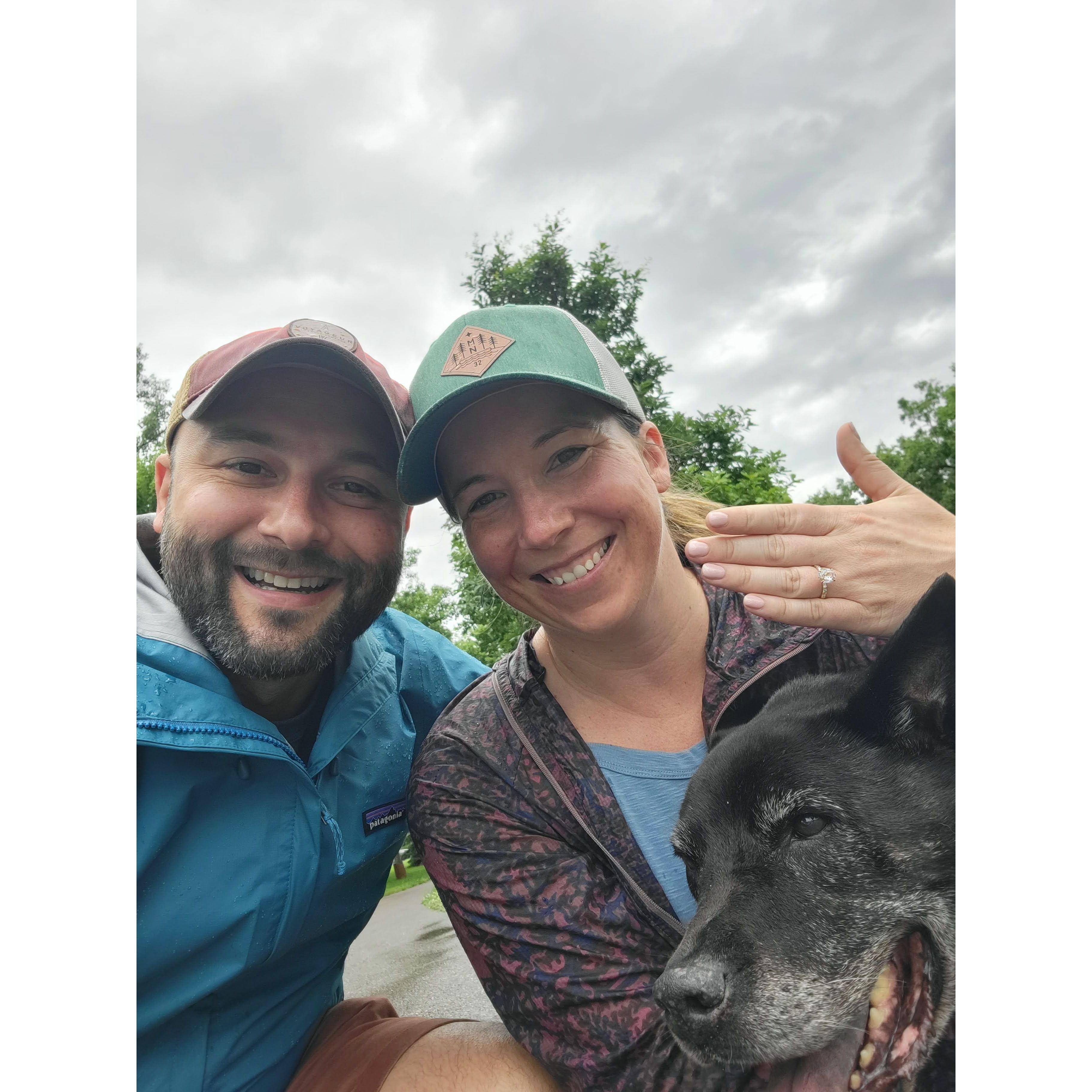 Scott proposed after a walk recreating their first date