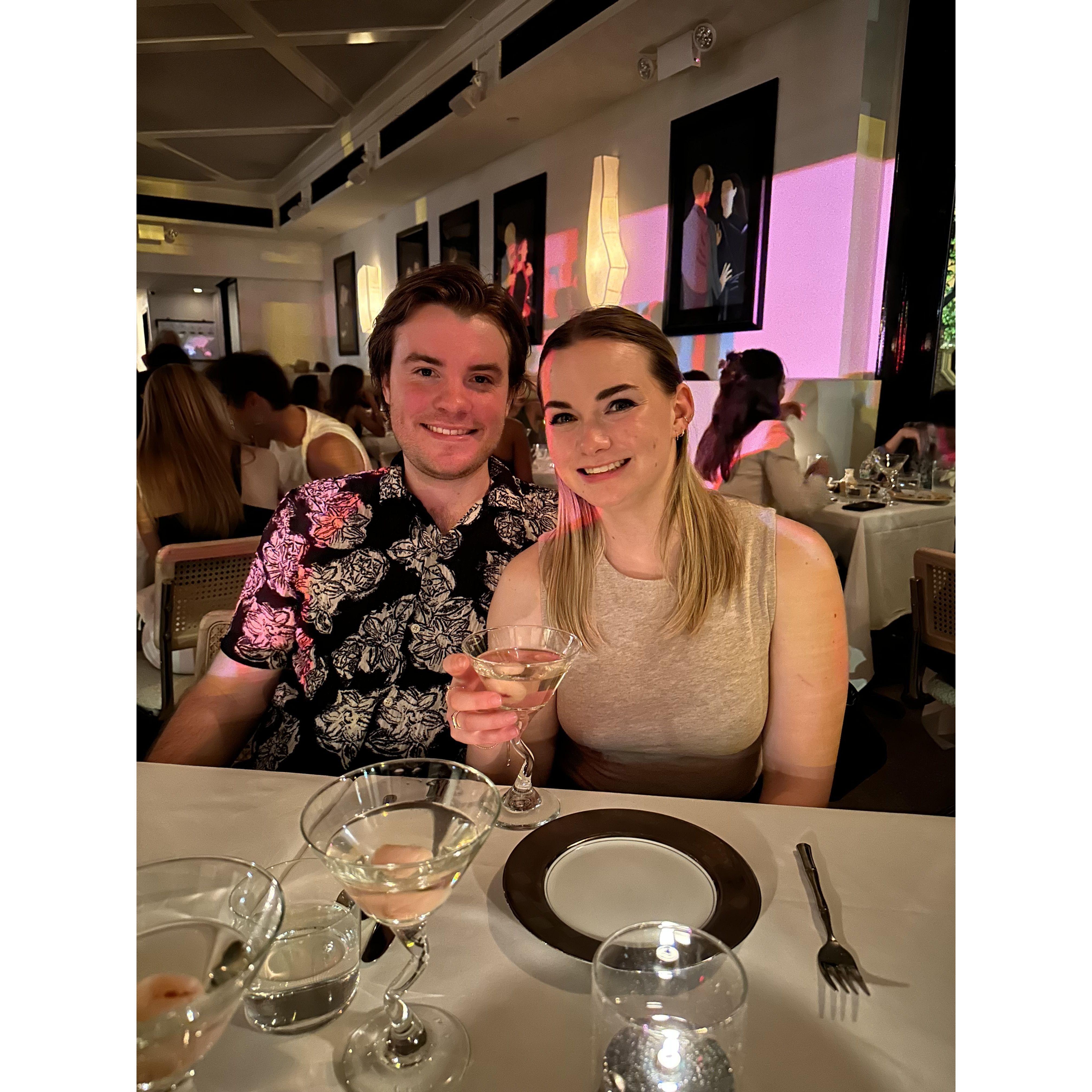 One of many dinners in NYC!