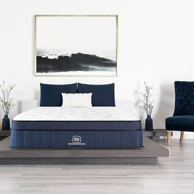 Brooklyn Bedding 13" Aurora Luxe Cooling Mattress, King Medium with Cloud Pillow Top