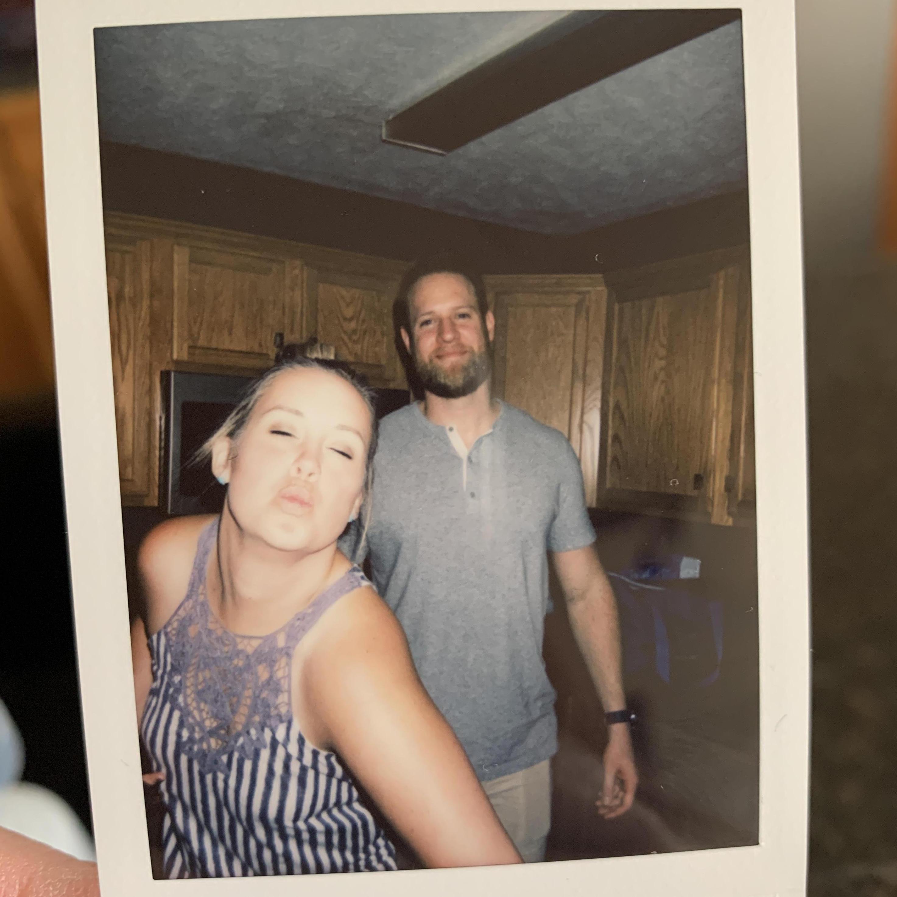 This is our first photo together! Casey came to a going away party that Kailey was throwing for her friends, and luckily they didn't scare him away.