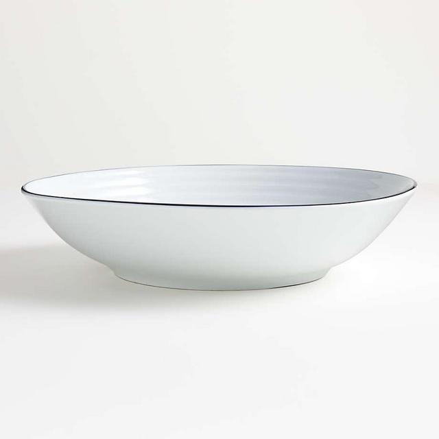 Roulette Blue Band Serving Bowl