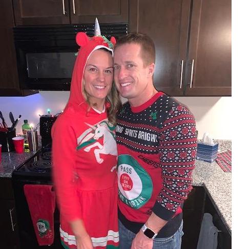 First hosted holiday party together.