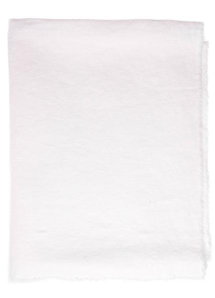 Lithuanian Linen Fringe Table Cloth in White