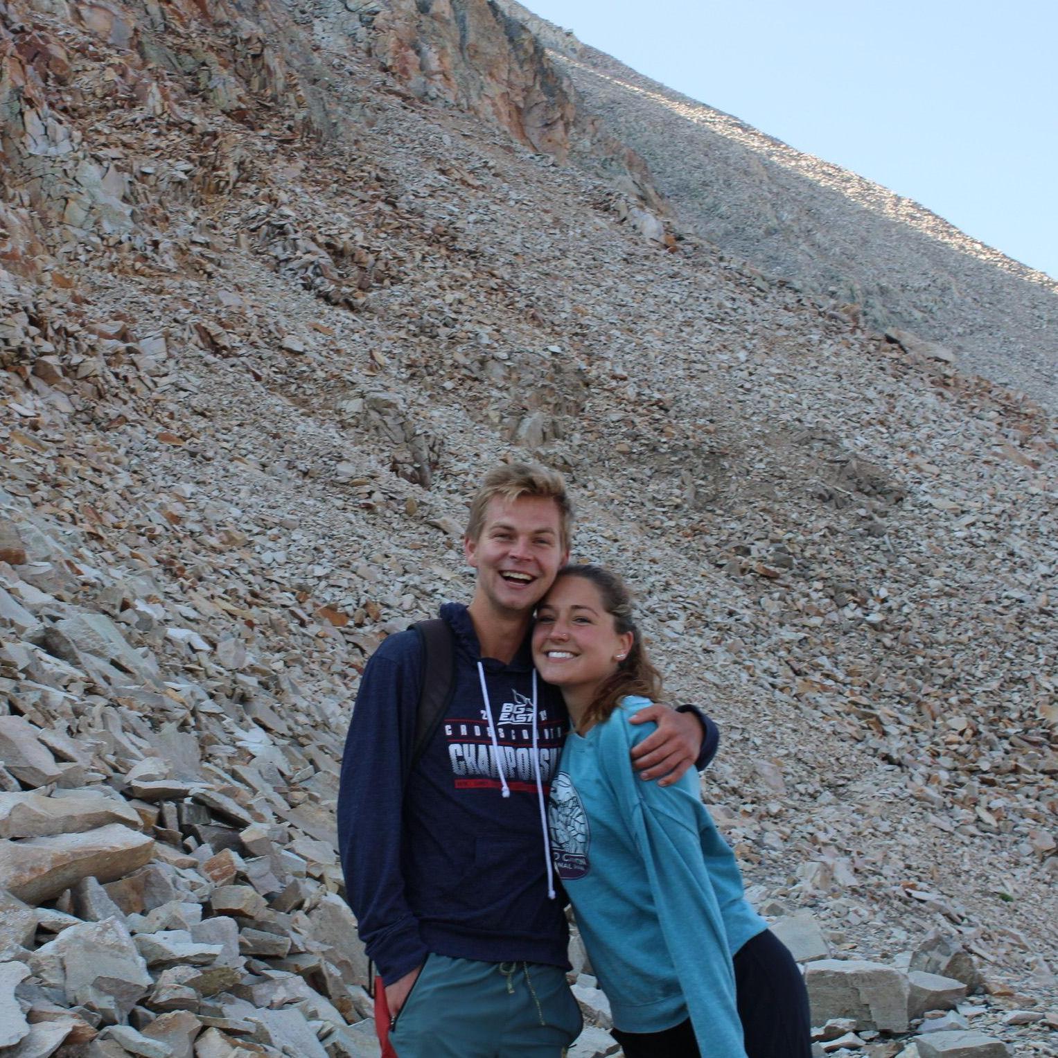 Scrambling up Mt. Sherman