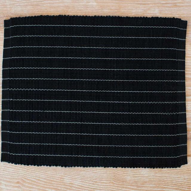Black and White Pinstripe Placemat