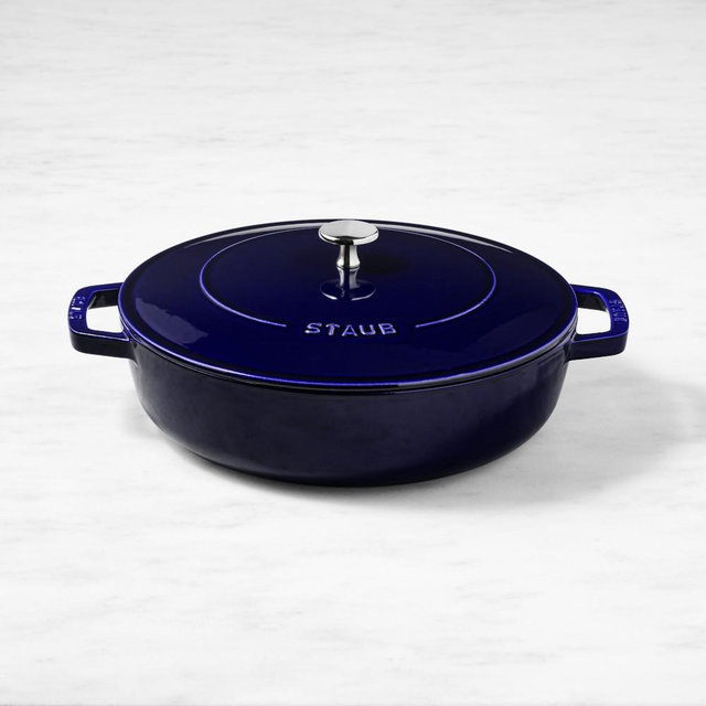Staub Enameled Cast Iron Braiser, 4-Qt., Sapphire